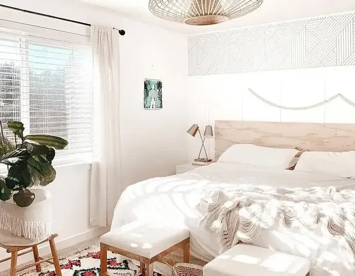 Boho Bedroom Ideas with Color, Woven Texture, and Soft Layers
