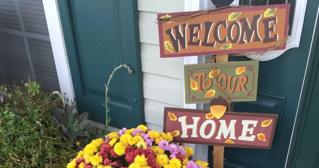 Fall Front Porch Decor Ideas with Pumpkins, Planters and Wreaths