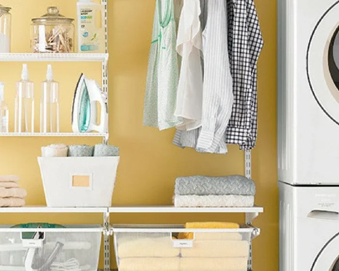 Laundry Room Storage Ideas for Baskets and Folding Space