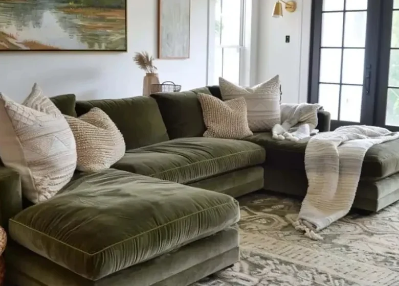 Green Couch Living Room Ideas: Walls, Rugs and Pillows